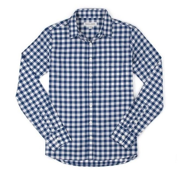 Tradlands womens marine gingham shirt size large - Picture 2 of 2